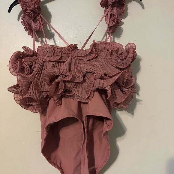 Free People Ruffled Mauve Tank Top - Picture 5 of 5